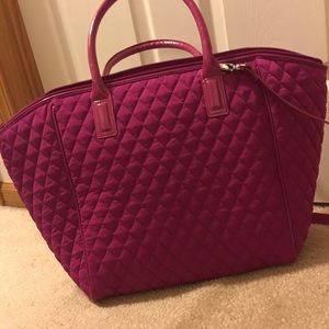 Vera Bradley Magenta Trimmed Tote